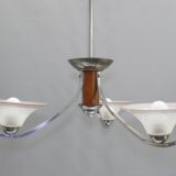 Art Deco three-arm chandelier, France, 1920s-1940s