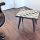 Mid-century wood and ceramic mosaic side table, 1950s