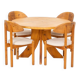 Dining set in pine with 4 chairs by Vamdrup