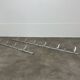 70s design aluminum wall coat rack, 21 hooks