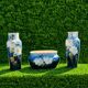 Fireplace set of vases in earthenware Montigny sur Loing