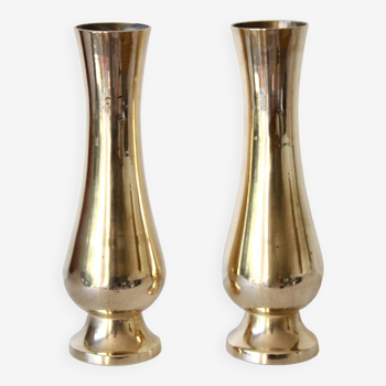 pair of brass vases