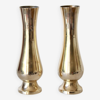 paire de vases en laiton