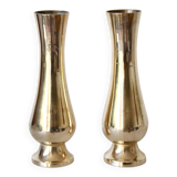 pair of brass vases
