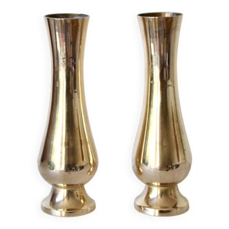 pair of brass vases