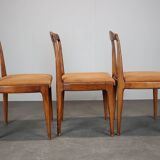 Ensemble de trois chaises de salle à manger des années 1970 par Drevotvar, Tchécoslovaquie