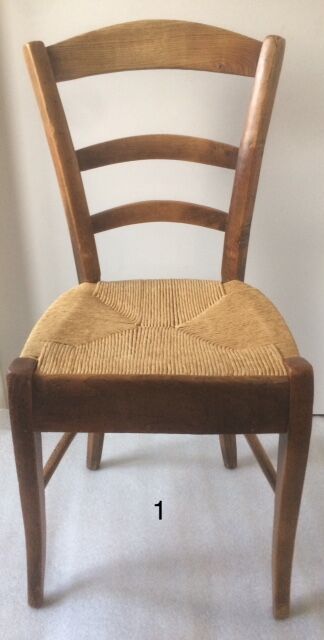 Wooden farm chairs pair