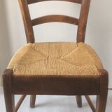 Wooden farm chairs pair