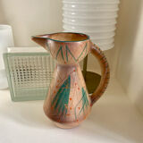 Vase or ceramic pitcher signed François Ré Vallauris 50s