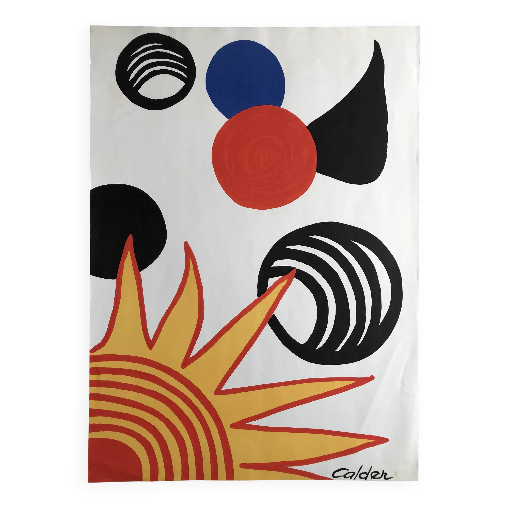 Original lithograph signed Alexander Calder, Pleasures of the Neophyte, 1976