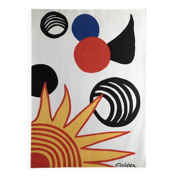 Original lithograph signed Alexander Calder, Pleasures of the Neophyte, 1976