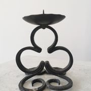 Vintage Iron Forged Candlestick Holder: Handmade Gothic Home Decor
