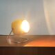 Lampe de table italienne en métal Space Age de Harveiluce, années 1970