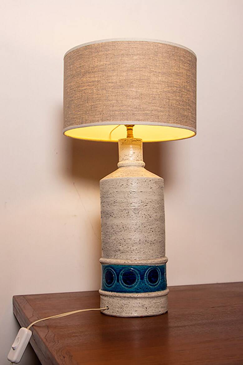 Grande lampe sur pied Italienne en céramique Aldo Londi pour Bitossi 1960