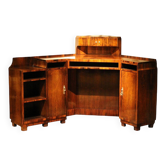 Art Deco Veneer Writing Desk or Vanity Table, 1920s