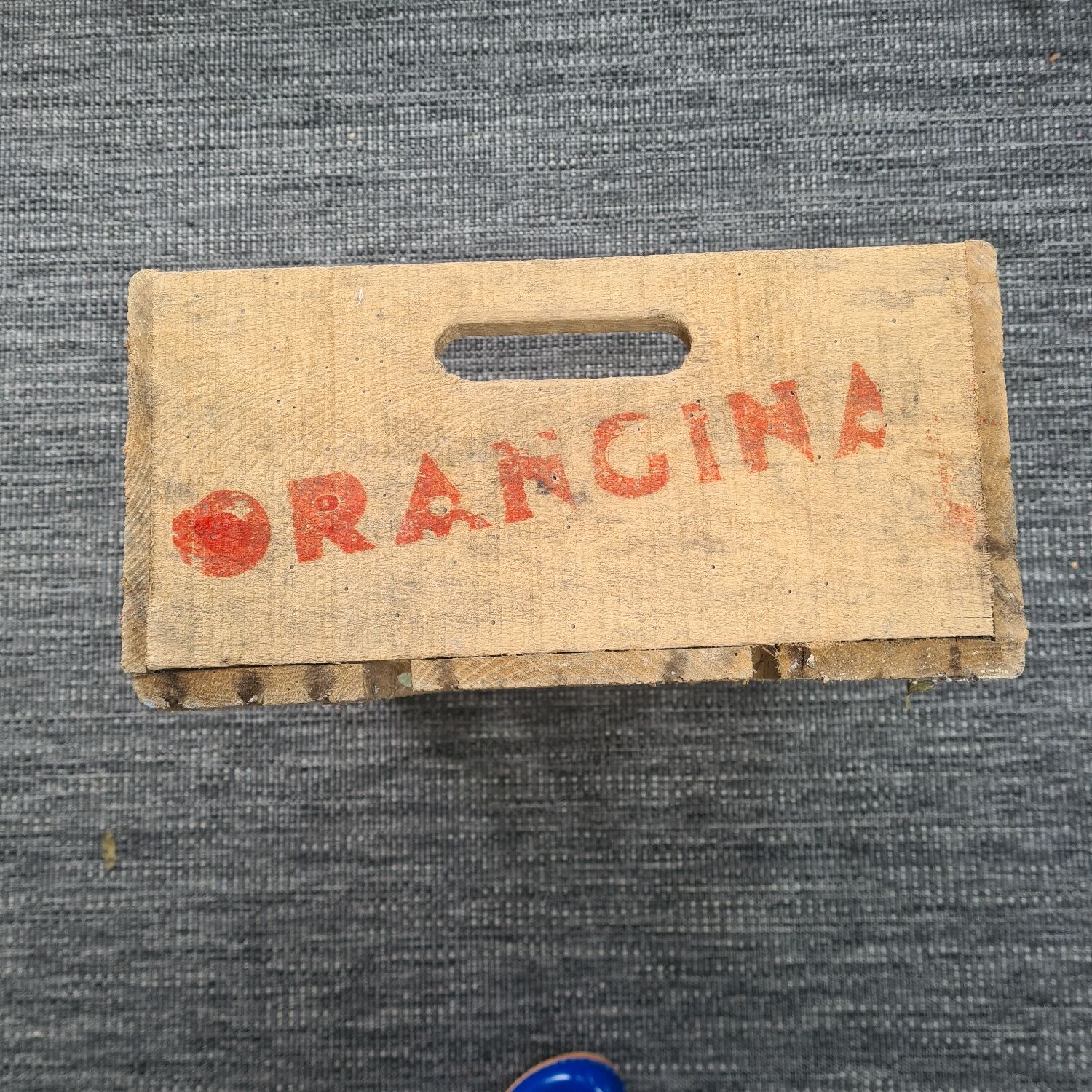 Old wooden box: orangina