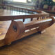 Large service tray in wood marquetry