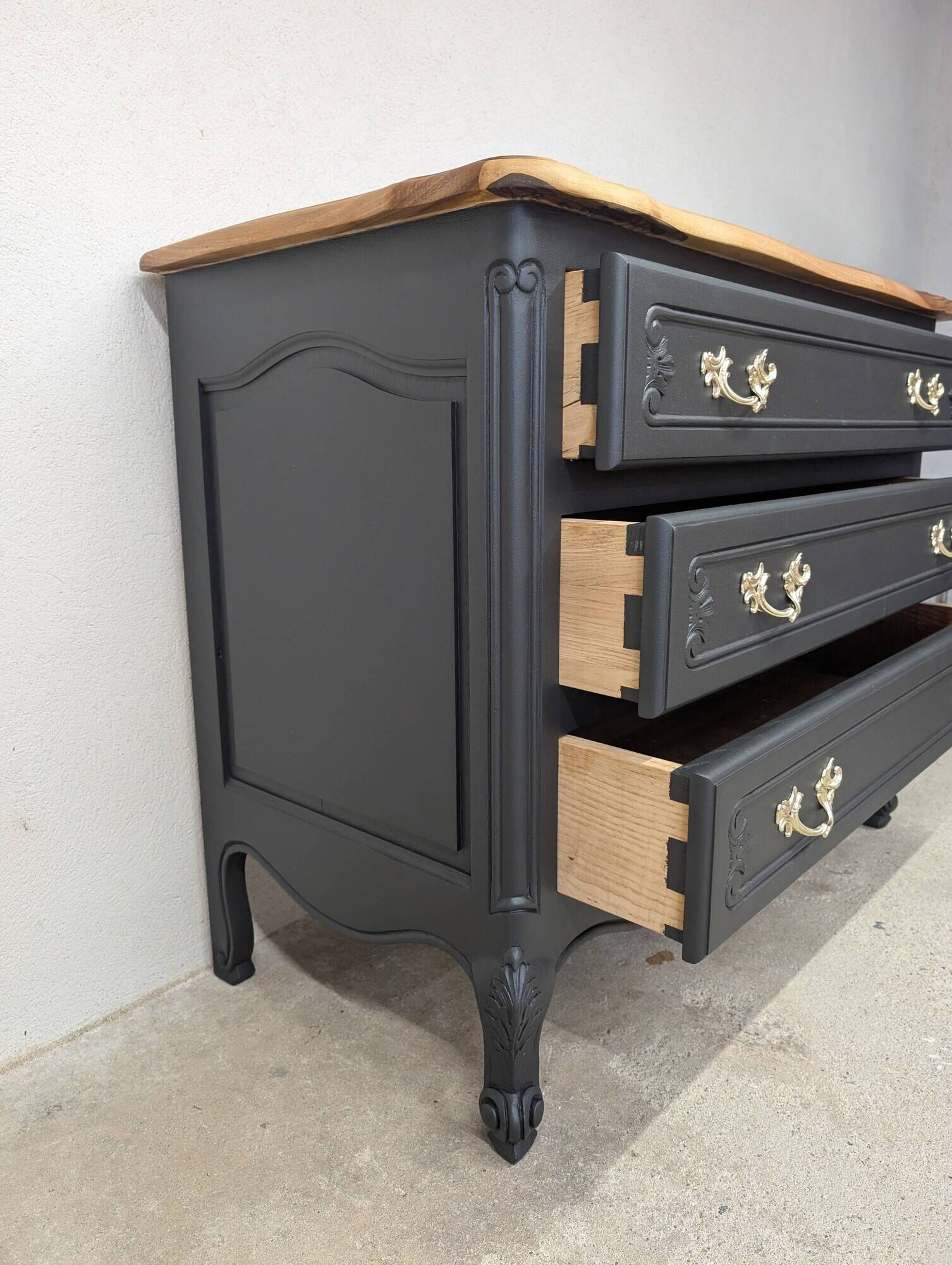 Vintage walnut commode refurbished