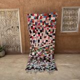 Tapis Berbère Boucherouite coloré - 102 x 239 cm
