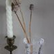 Vintage cut glass pedestal vase