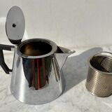Teapot Selecta 1L nickel-plated brass and Bakelite vintage 60s