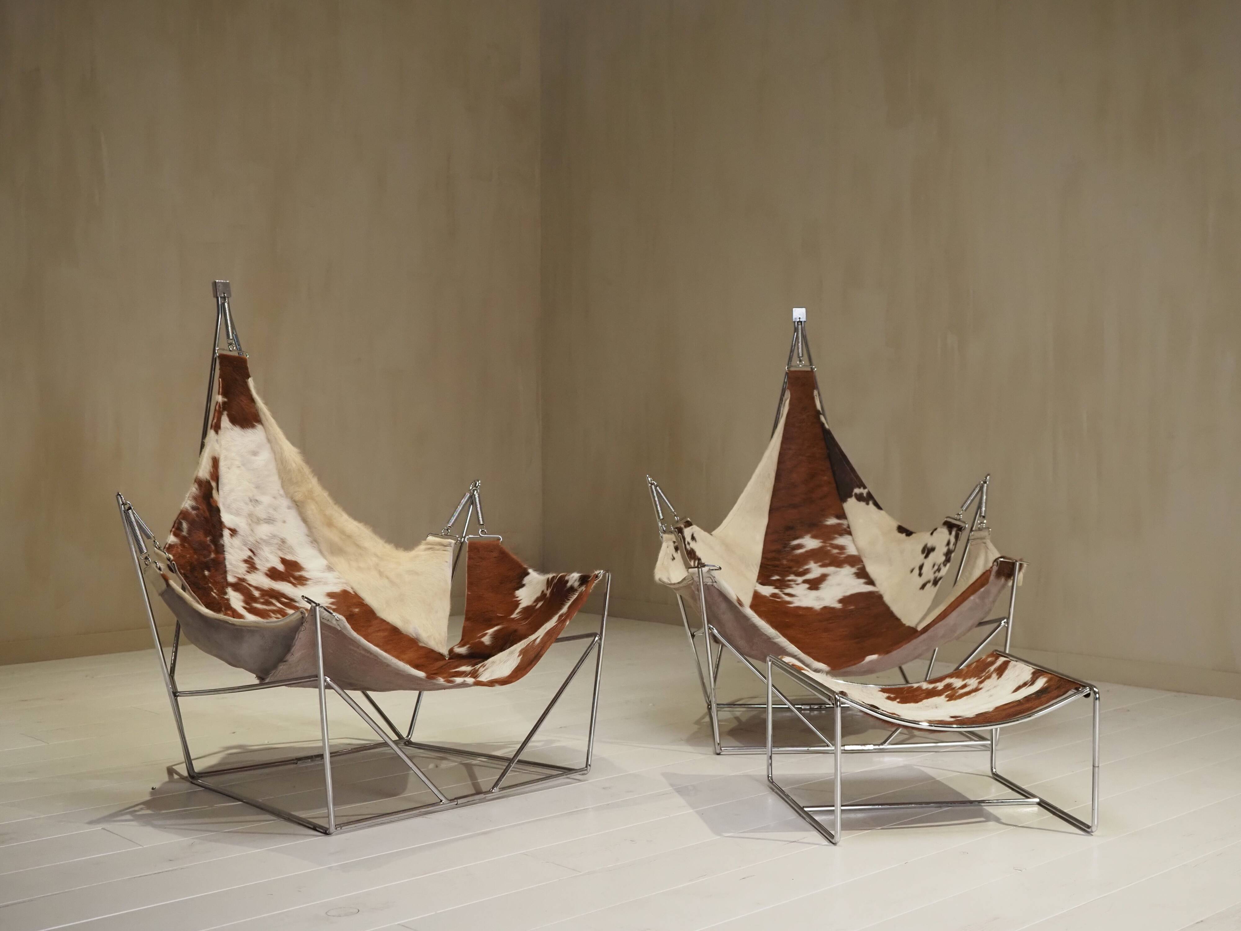 David's deck chairs and hammock by Odile Mir, France 1972