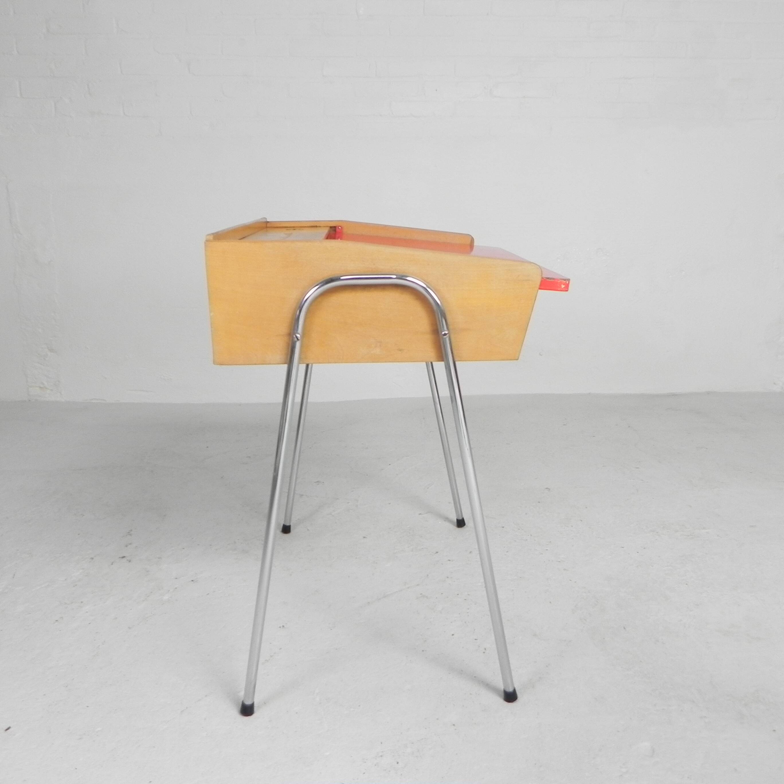 Antique children's desk with flap, 1950