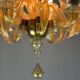 Venetian Murano glass chandelier sprinkled with gold, circa 1950