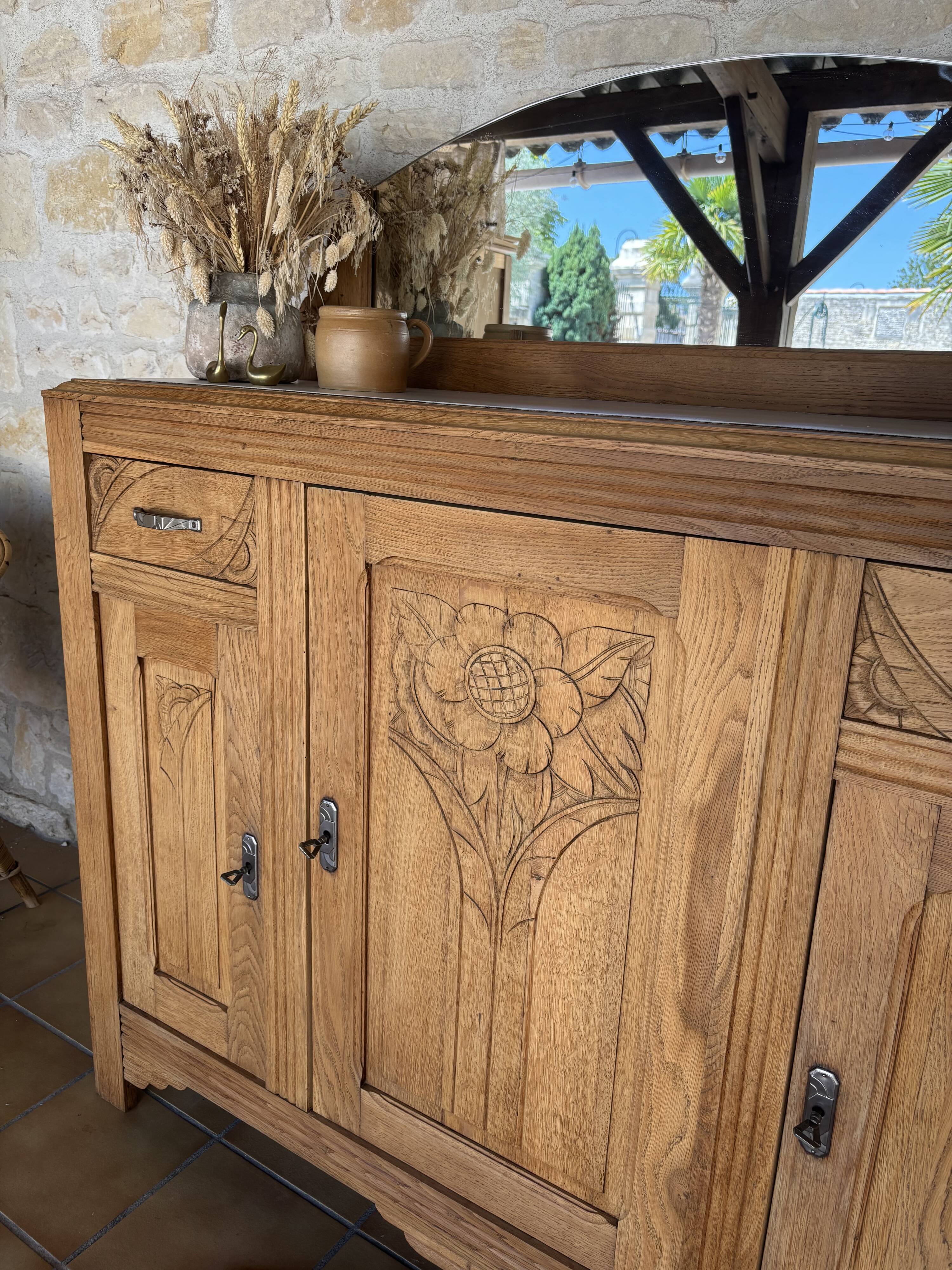 Art Deco sideboard with mirror