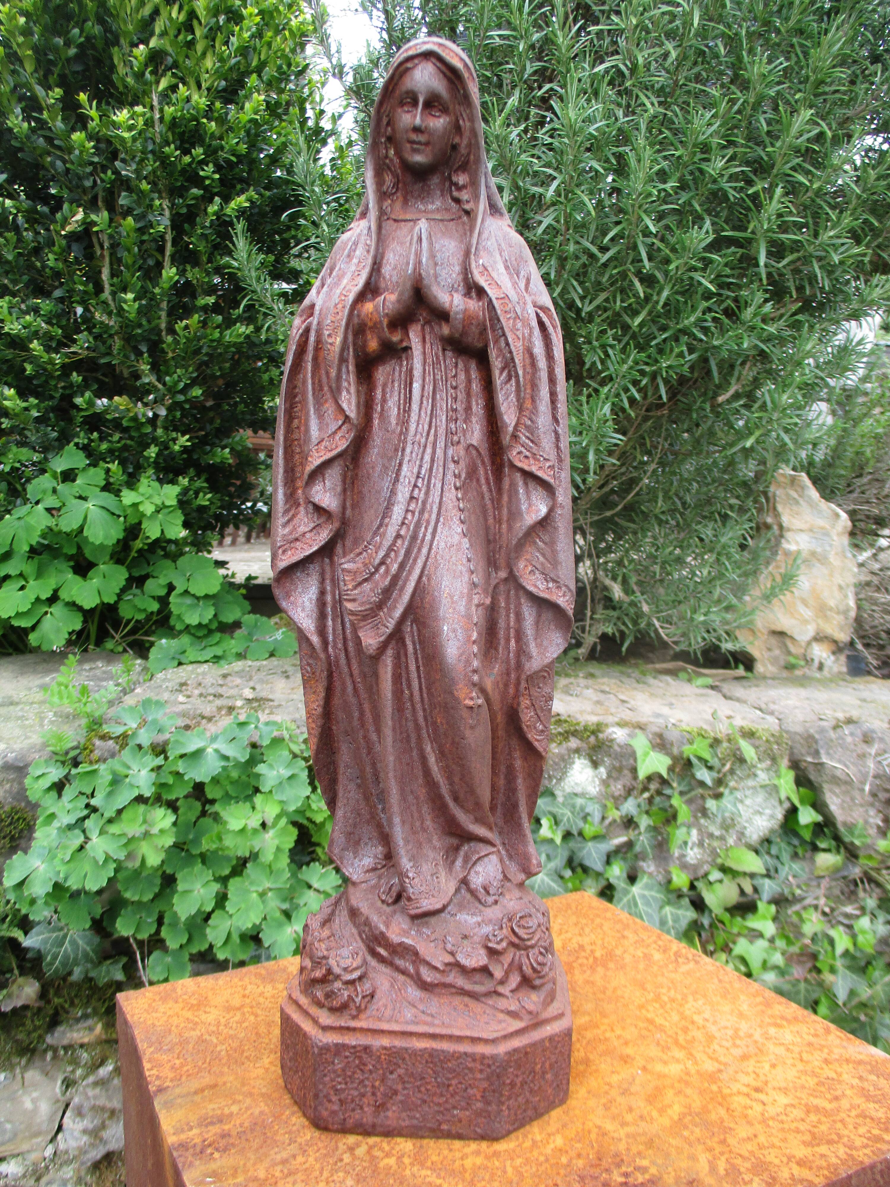 Cast iron statue of the Virgin Mary