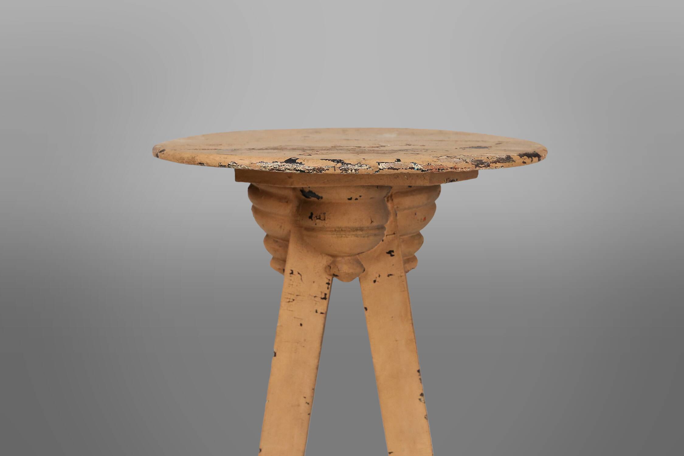 Industrial console in wood with rich patina, France, 1900