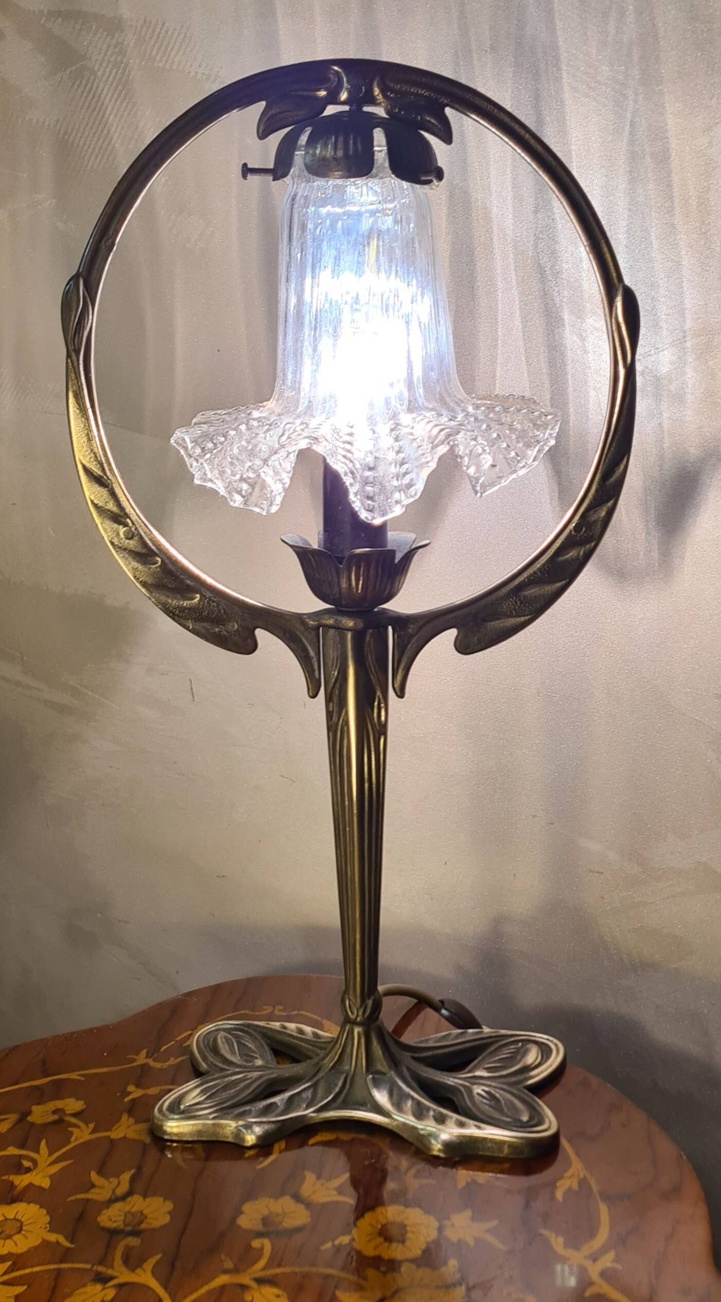 Old bronze lamp