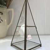 Brass pyramid showcase