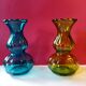 Pair of antique art deco glass vases
