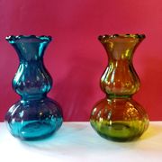 Pair of antique art deco glass vases