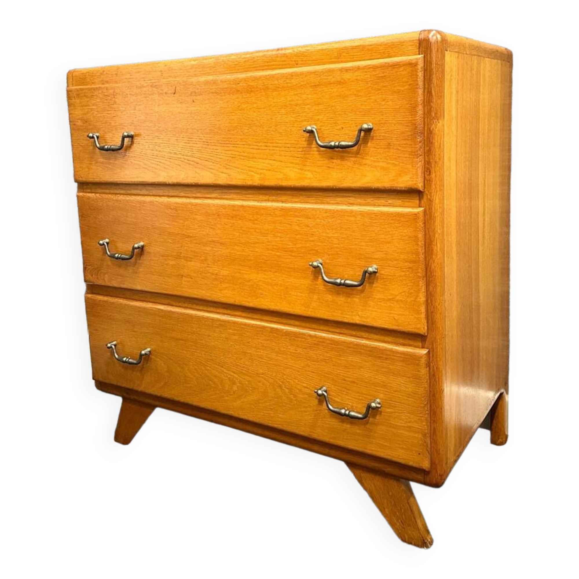 Vintage compass foot chest of drawers
