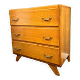 Vintage compass foot chest of drawers