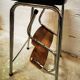 Retractable foot step ladder