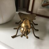 Original ashtray in the shape of a fly in brass