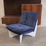 2 chaises longues en contreplaqué, style metz & co