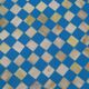 Table d'appoint tabouret en marqueterie os et résine bleue