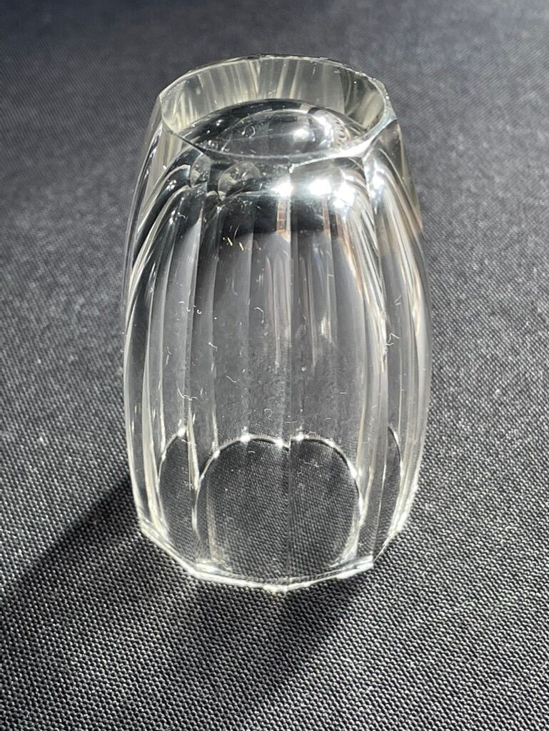 Liquor cabaret - Art Deco - Blown and cut crystal, mahogany or ebony macassar and stainless steel