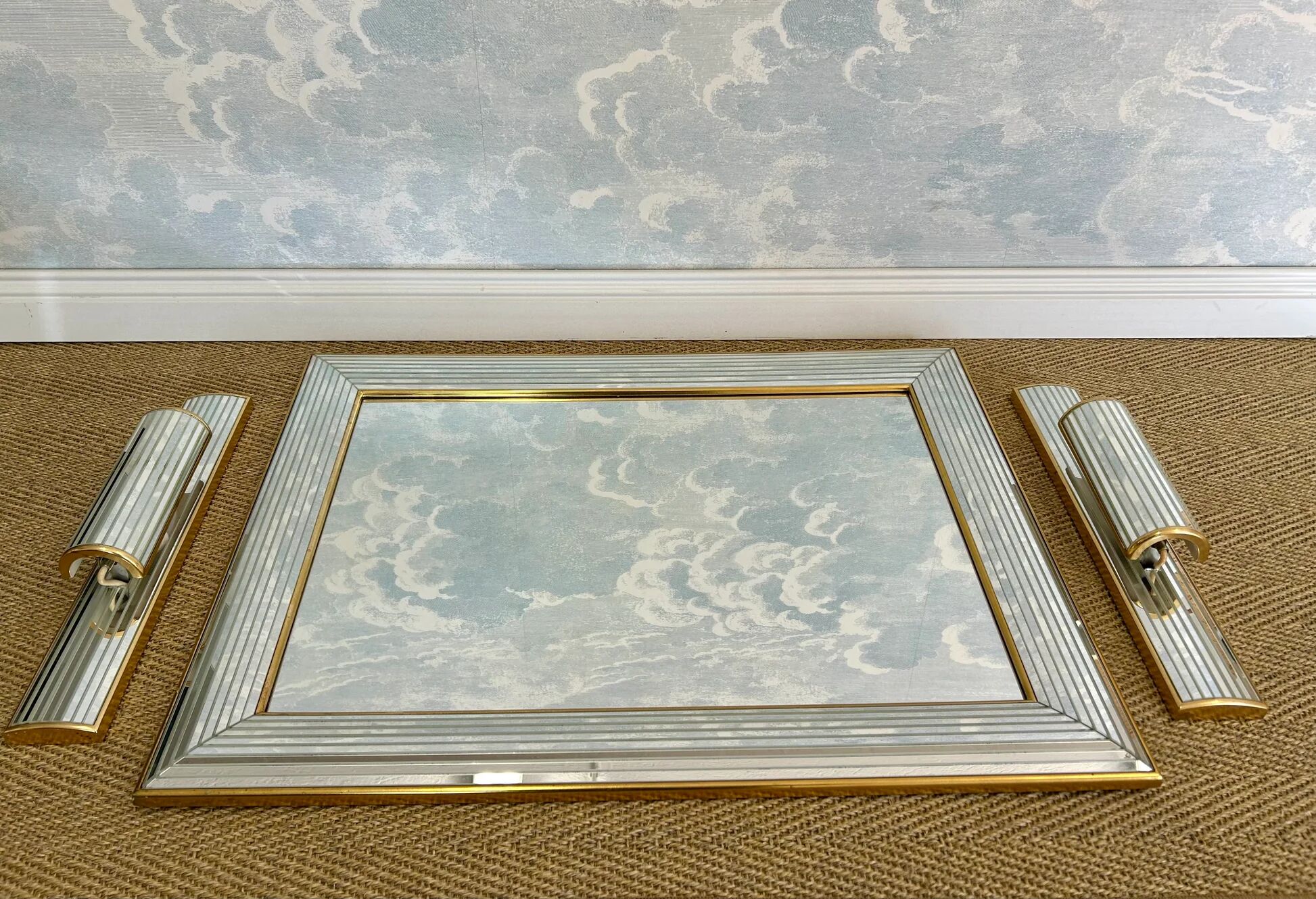 Pair of mirrored sconces by Dekundt, Belgium, 1980s (model 1620-114)