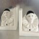 Pair of Pierrot bookends from the 70s-80s
