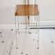 Metal and Formica magazine rack side table