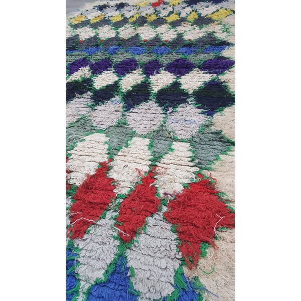 Moroccan Area rug berber area rug boucherouite rug moroccan area rug tapis  azilal tapis marocain | Selency