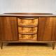 Mid century retro vintage teak burr walnut classic design McIntosh Sideboar