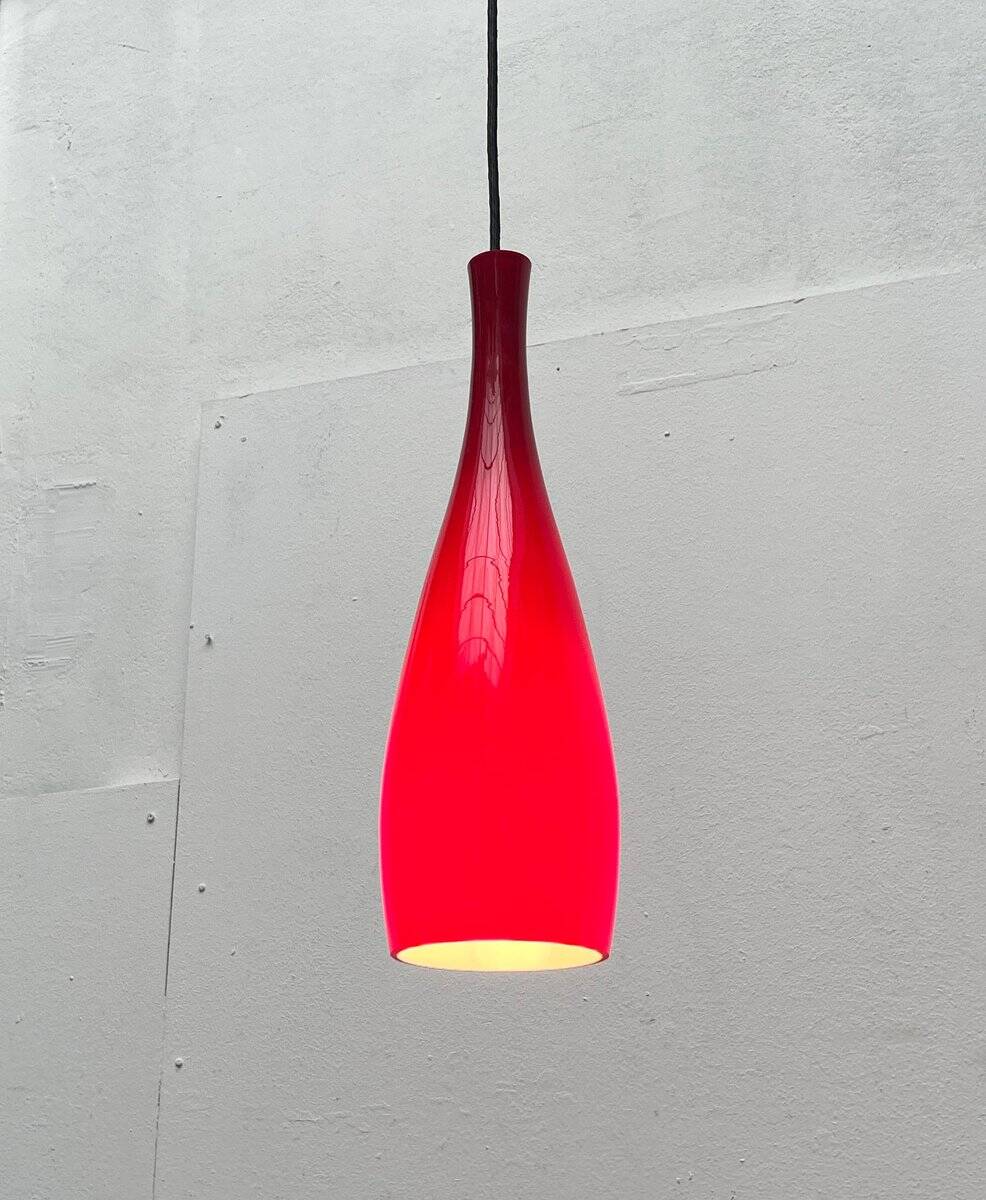 Mid-century glass pendant lamp model Bang by Jacob E. Bang for Fog & Mørup and Holmegaard, 1960s.
