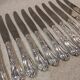 12 silver-plated metal table knives St Medard rocaille Florian