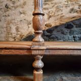 French 19th-century oak draper's table – Antique kitchen island console